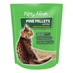 Kitty Fresh pine pellets cat litter packaging