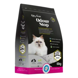 Kitty Fresh cat litter with odor control features.