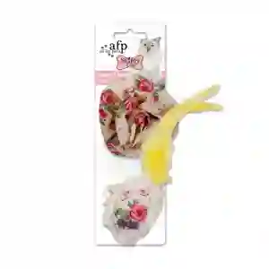 Pack of floral and yellow cat toys