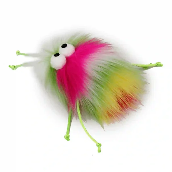 Colorful fuzzy creature with big eyes