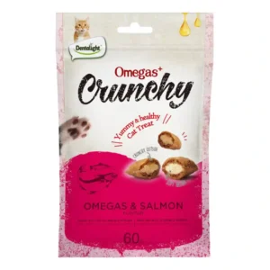 Dentalight Omegas+ Crunchy Cat Treats, Salmon Flavor