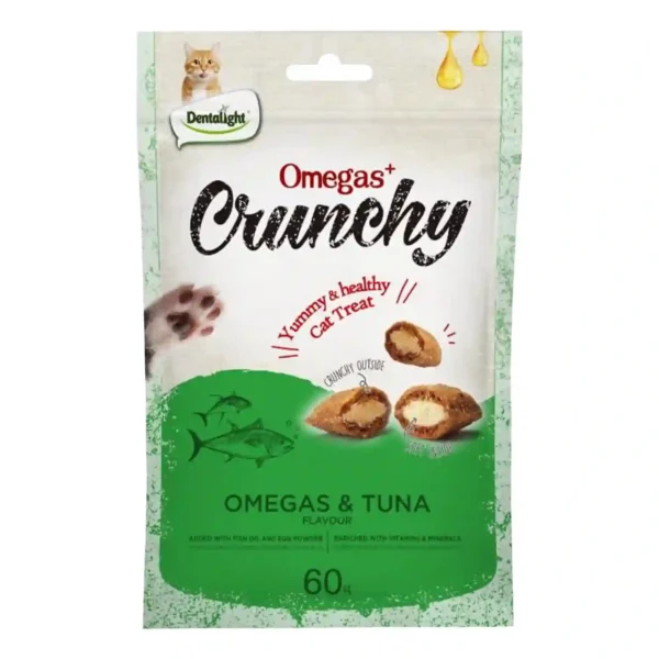Omega tuna crunchy cat treats, 60g bag