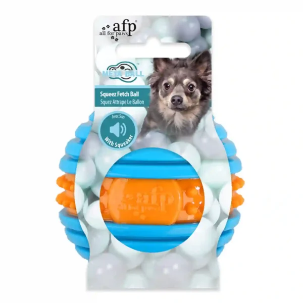 Dog toy squeeze fetch ball with squeaker