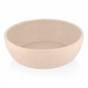 Beige ceramic bowl, minimalist design
