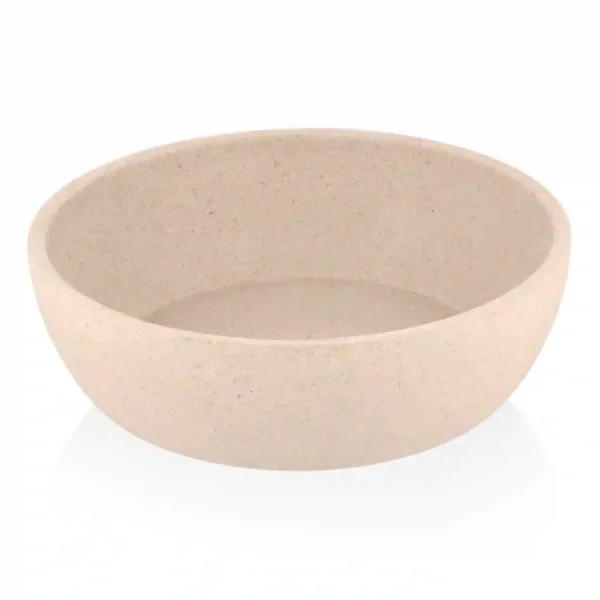 Beige ceramic bowl, minimalist design