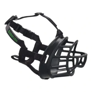 Baskerville black dog muzzle with adjustable straps