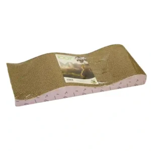 Wave-shaped cardboard cat scratcher