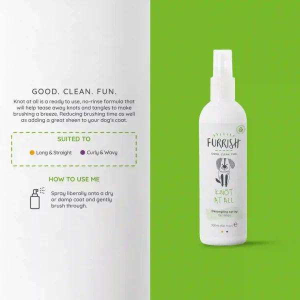 Furrish dog detangling spray for easy grooming.