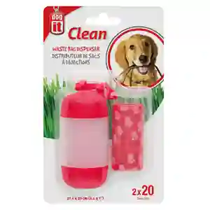 Dog waste bag dispenser with refill pack
