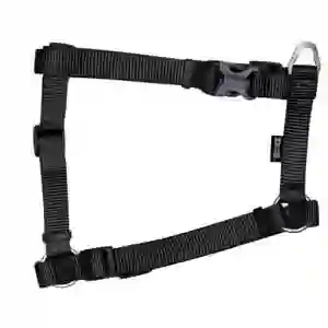 Black adjustable dog harness