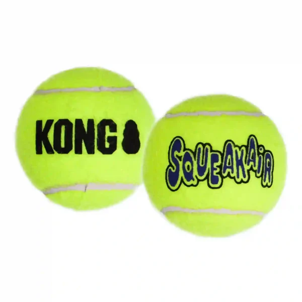 Two Kong SqueakAir tennis balls for dogs