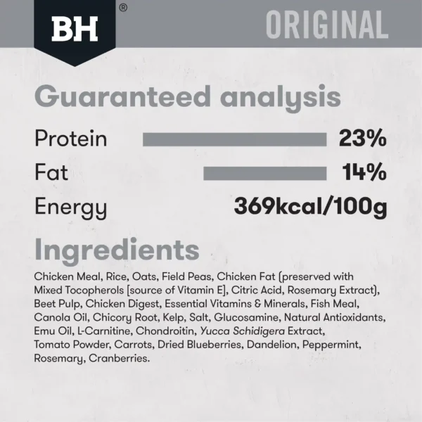 bh108 original large breed adult chicken rice 20kg nutrition