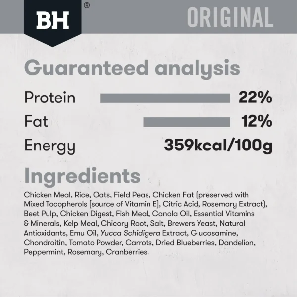 bh311 bh102 bh204 original adult chicken rice nutrition