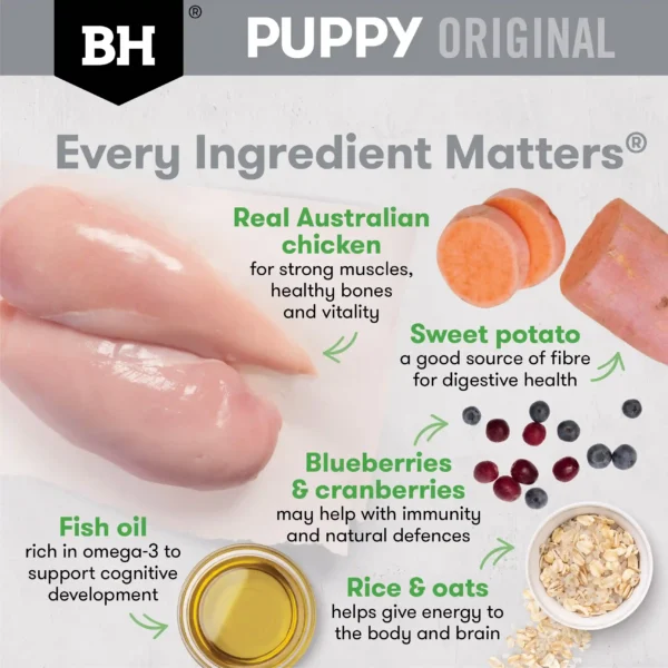 bh490 bh491 black hawk original chicken rice small breed puppy ingredient