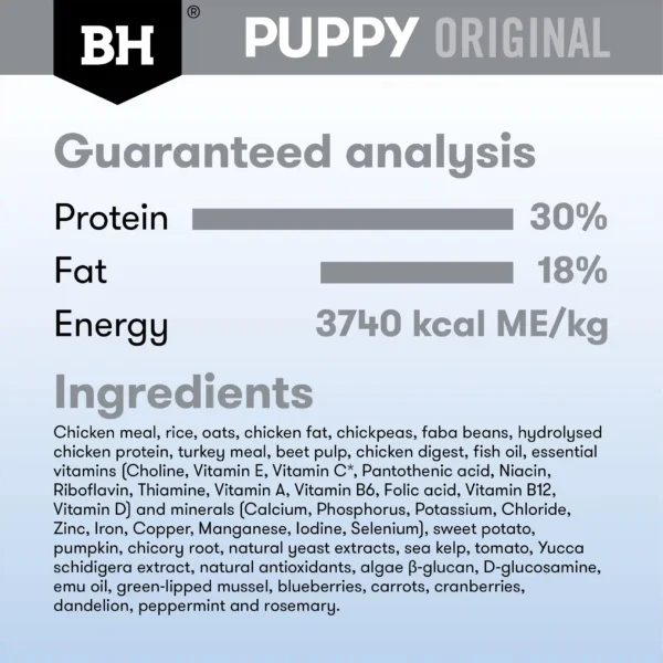 bh490 bh491 black hawk original chicken rice small breed puppy nutrition