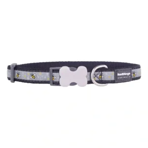 Dog collar with bee pattern design