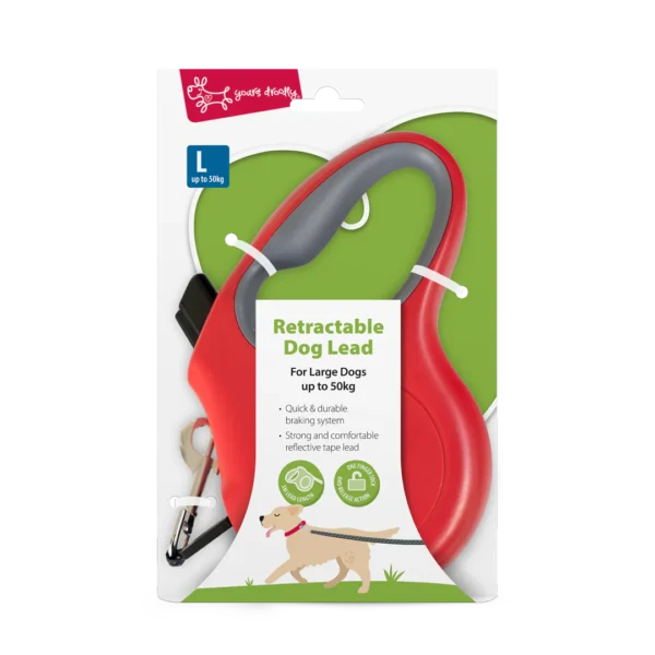 gi542 yd retractable lead lg red