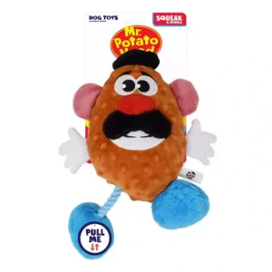 Mr. Potato Head dog toy with squeaker.