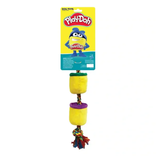 Play-Doh themed dog chew toy, colorful design.