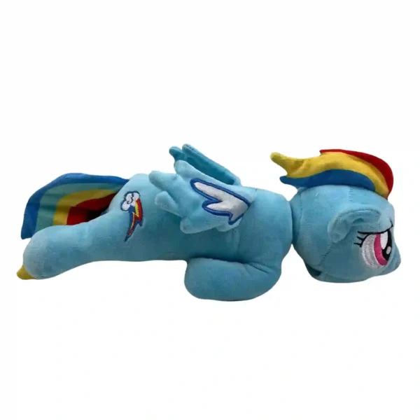 Colorful blue winged pony plush toy