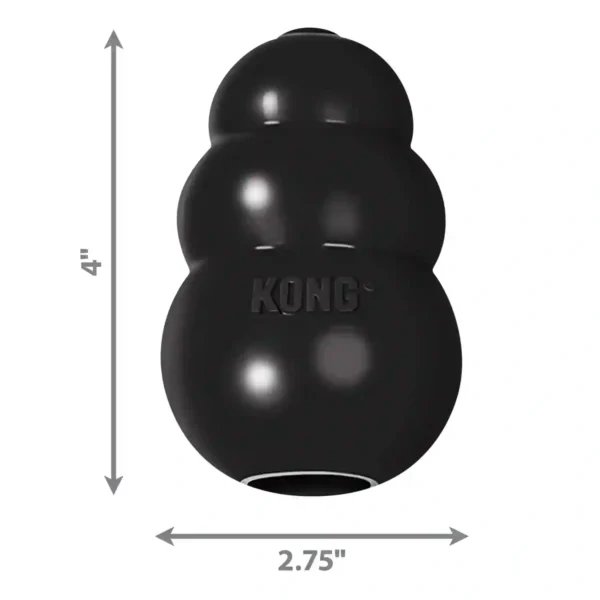 Black KONG dog toy, 4 x 2.75 inches