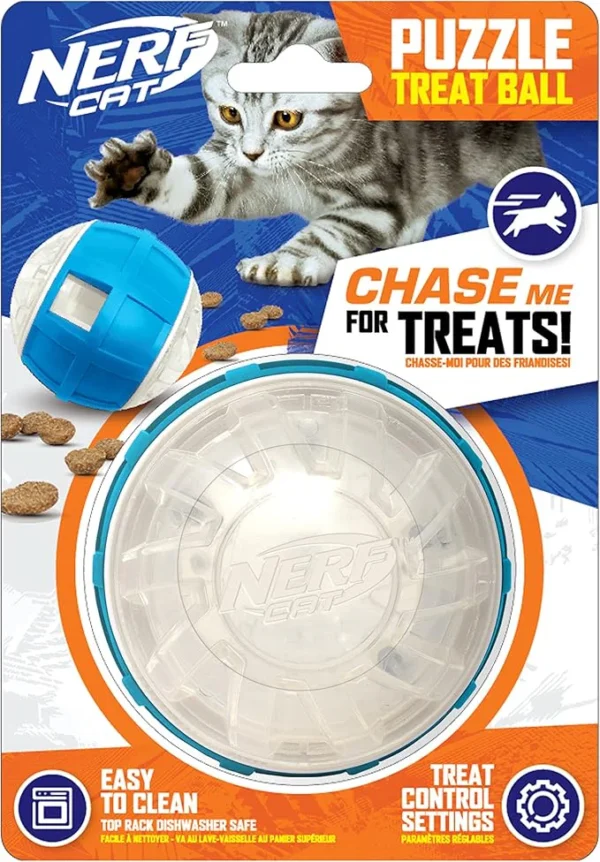 Nerf Cat puzzle treat ball for playful cats.