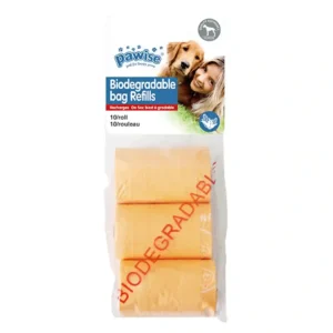 Biodegradable dog waste bag refills package