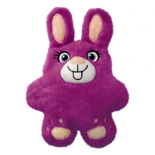 Purple plush bunny with cute face and ears