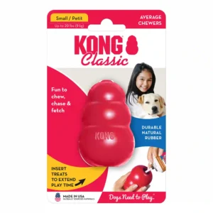 KONG Classic small red dog toy package