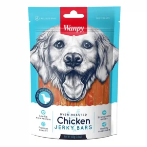 Wanpy chicken jerky dog treats package