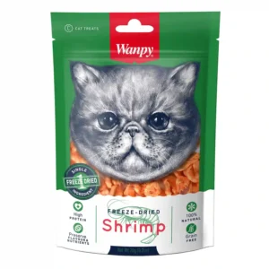 Wanpy cat treats, freeze-dried shrimp flavor.