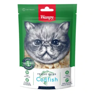 Wanpy freeze-dried codfish cat treats packaging