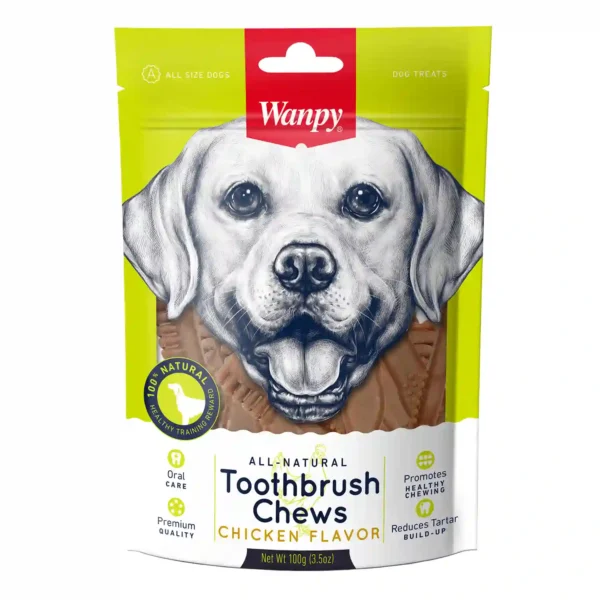 Dog toothbrush chews, chicken flavor, premium quality