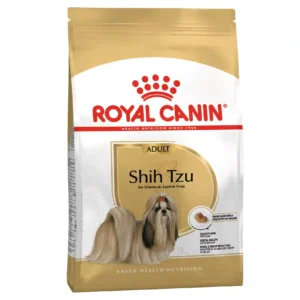 Royal Canin Shih Tzu dog food packaging.