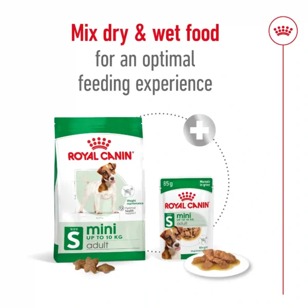 Royal Canin dry and wet dog food mix