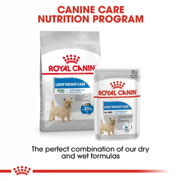 Royal Canin dog food for weight management.