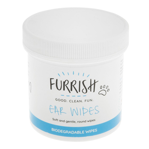 Biodegradable ear wipes container for pet cleaning