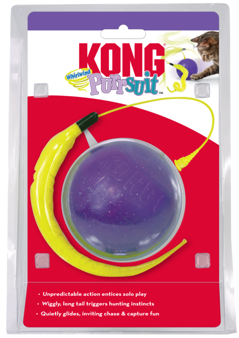 Cat toy with ball and wiggly tail attachment.