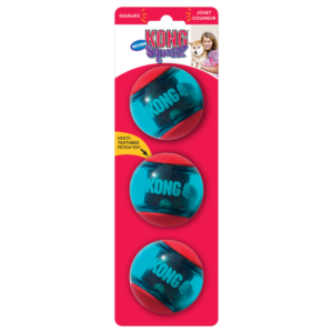 KONG Squeezz dog fetch toy, pack of three.