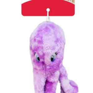 KONG plush octopus dog toy, purple and soft